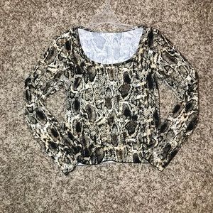 Zara snakeskin crop top
